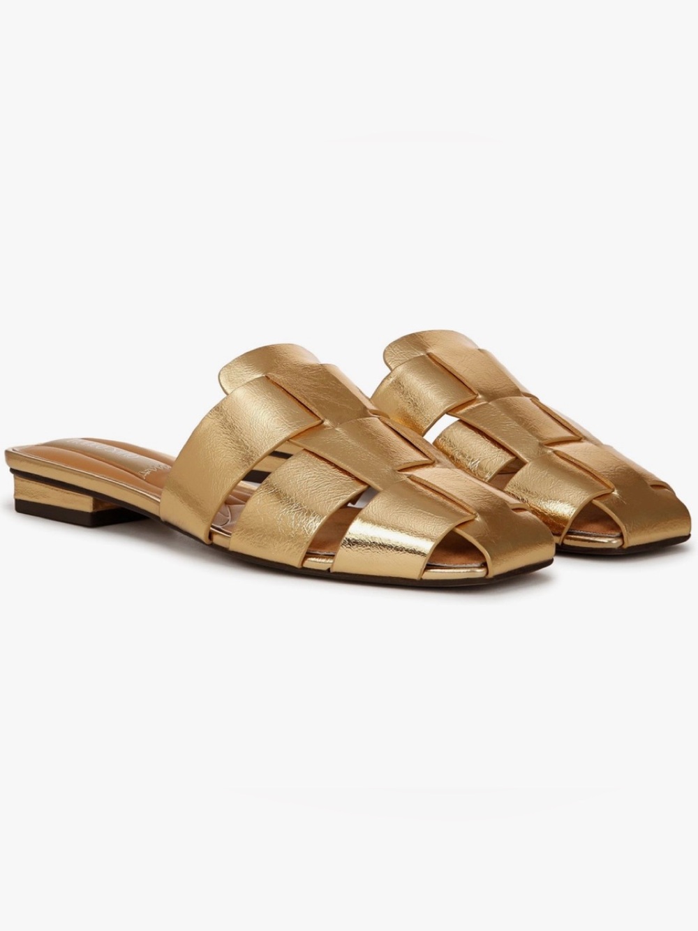 Franco Sarto Tavana Fisherman gold sandals